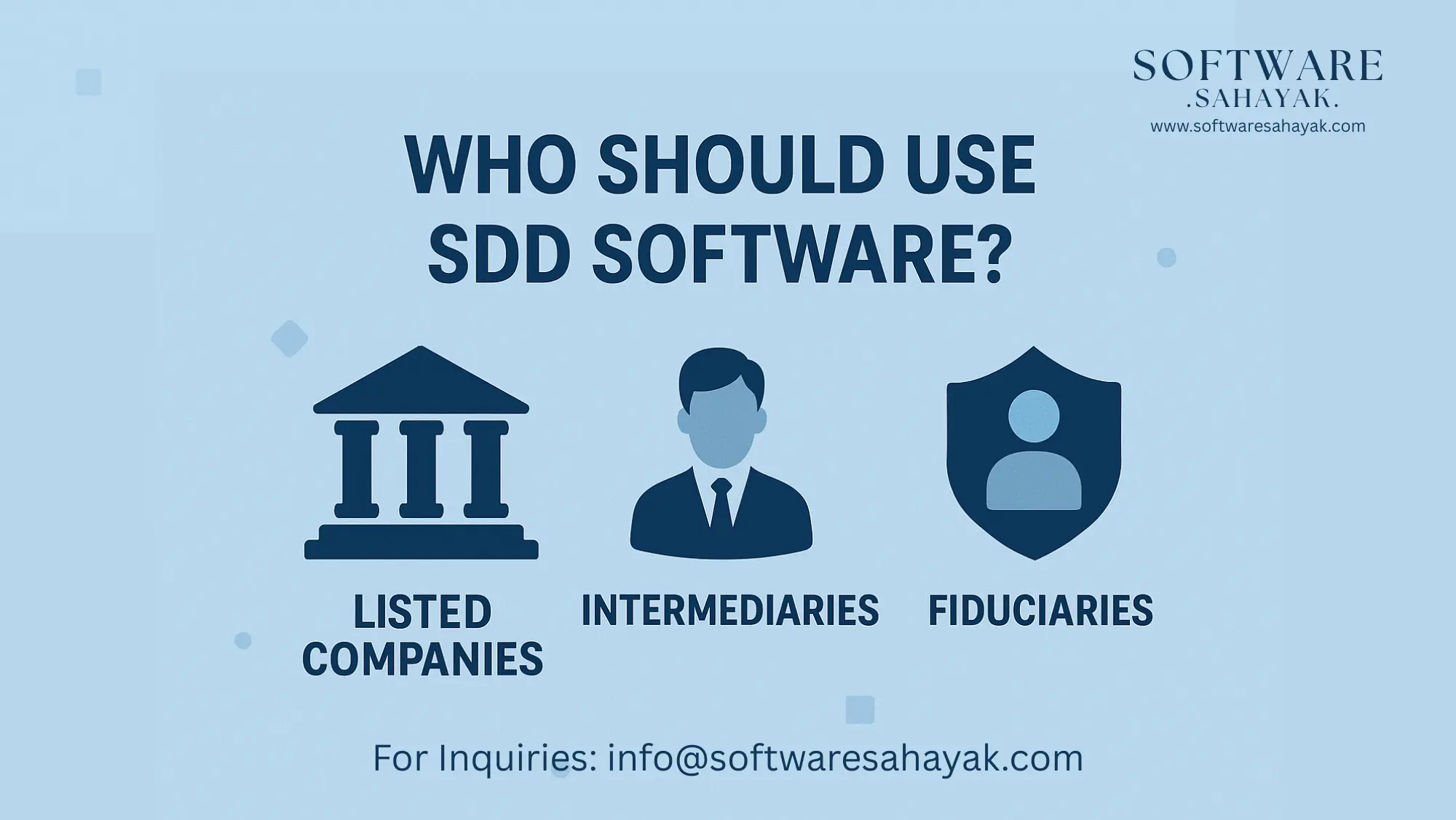 Structured Digital Database - Who Should Use SDD Software? - SDD Software For Listed Companies, Intermediaries and Fiduciaries